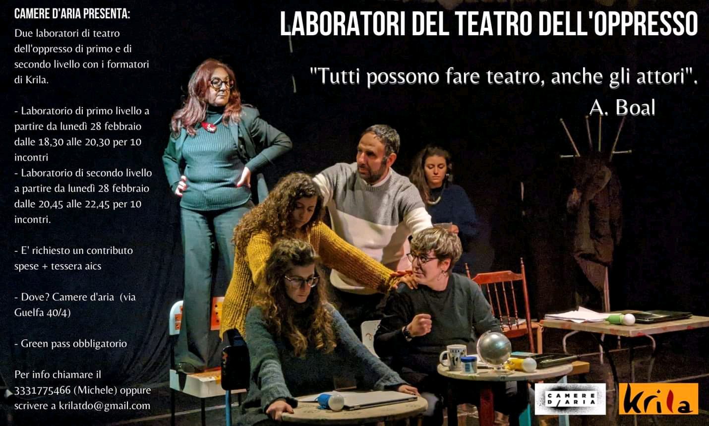 You are currently viewing Lunedi con i Laboratori del Teatro dell’Oppresso